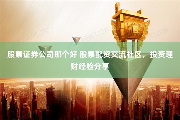 股票证券公司那个好 股票配资交流社区，投资理财经验分享